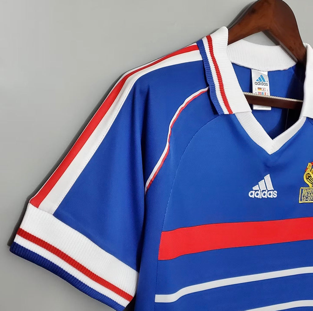 1998 Retro France Home World Cup Jersey